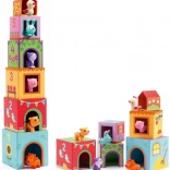 Układane kostki Domeczki dla zwierzątek DJECO