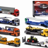 Metalowa ciężarówka z naczepą 20 cm mix - 1 szt.