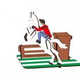 Drewniane 3D puzzle stojak na długopisy Wyścigi