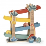 Drewniana kolejka Dino dla dzieci