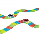 Świecący tor wyścigowy z autkiem LED