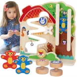 Drewniana manipulacyjna tablica Montessori Labirynt Tooky Toy