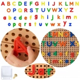 MASTERKIDZ kołeczki alfabetowe do ścian STEM – wielkie i małe litery, 122 elementy