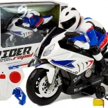 Motocykl zdalnie sterowany R/C 2.4G White
