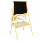 Dziecięca drewniana magnetyczna tablica z kredą i liczydłem