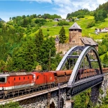 Puzzle CASTORLAND Pociąg na moście 500 elementów