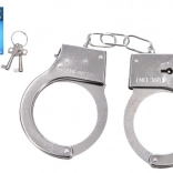 Policyjne metalowe kajdanki z kluczykiem dla dzieci