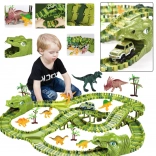 Dinozaurowy tor wyścigowy DIY – 240 elementów