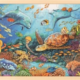 Drewniane puzzle Wielka Rafa Barierowa 96 elementów Goki