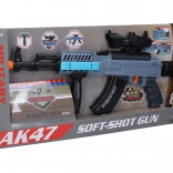 Karabin maszynowy z piankowymi nabojami oraz efektami świetlnymi, dźwiękowymi i wibracyjnymi 62 cm