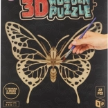 MOXY drewniane 3D kolorowanki puzzle motyl