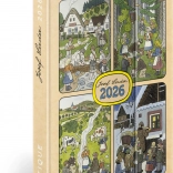 Tygodniowy magnetyczny dziennik Josef Lada 2026, 11 x 16 cm