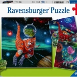 Puzzle RAVENSBURGER dinozaury w kosmosie 3×49 elementów