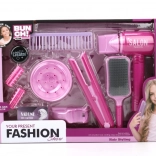 Dziecięcy salon fryzjerski z 12 akcesoriami