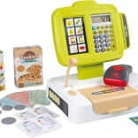 Mała elektroniczna kasa sklepowa ze skanerem