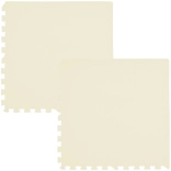 Piankowa mata HUMBI 120 × 60 cm, wodoodporne duże puzzle, kremowa, 2 szt.