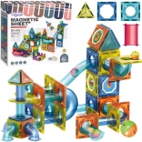 Woopie magnetyczne klocki 3D – tor kulkowy, 42 elementy