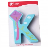 Drewniana litera K CLASSIC WORLD