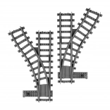klocki bloxo rozjazdy dla pociągów i tramwajów rappa – zestaw 2 szt.