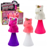 Skaczący jednorożec na sprężynie 10 cm – mix kolorów