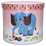Okrągłe pudełko do przechowywania Krecik i Słoń