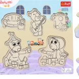 Drewniana układanka Bobaski i Miś – 5 elementów