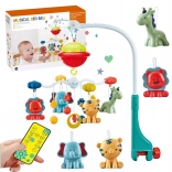 Karuzela nad łóżeczko z projektorem i pilotem