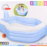 dmuchane centrum zabaw z koszem do koszykówki