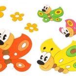 Dekoracje drewniane Motyle i Kwiatki