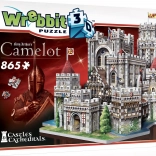 Puzzle 3D zamek Camelot WREBBIT, 865 elementów