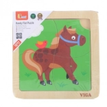 Drewniane puzzle koń – 4 elementy