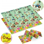 Dwustronna składana mata piankowa HUMBI 180 × 200 cm – alfabet i farma