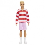 Barbie Ken model – czerwono‑białe paski