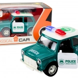 Klasyczny policyjny samochód 1:38 z napędem, światłami i dźwiękami zielony