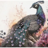 Diamentowe malowanie na płycie – paw 29 × 21 cm