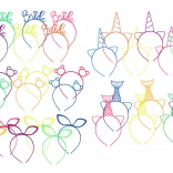 Karnawałowa opaska z ozdobą – mix kolorów