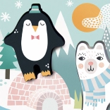 Vilac sensoryczne drewniane puzzle Zimowe zwierzęta