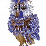 Woodcraft drewniane puzzle 3D - Kolorowa Sowa