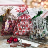 Saszetka celofanowa 35x50 cm z gwiazdami