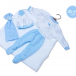 Llorens ubranko dla lalki New Born 35–36 cm, 3‑częściowy zestaw z kocykiem
