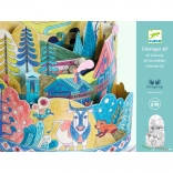 3D kolorowanka Na szczycie świata