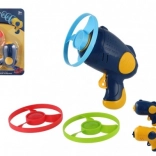 Wyrzutnia wirników z pistoletem startowym, 3 szt., plastik, mix kolorów