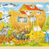 Goki drewniane puzzle Arka Noego 96 elementów