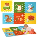 Humbi piankowa mata puzzlowa 1,5 cm XXL zwierzątka, 6 elementów, 165 × 112 cm