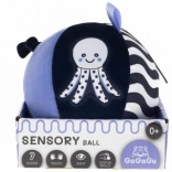 sensoryczna pluszowa piłeczka z dzwoneczkiem GAGAGU dla niemowląt