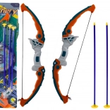 Dziecięcy łuk z przyssawkowymi strzałami zielono‑pomarańczowy, 3 szt.