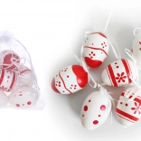 Jajka dekoracyjne plastikowe malowane 6 cm