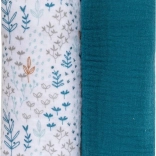 Pieluchy muślinowe 2 szt. Turkusowe