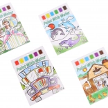 kreatywny zestaw do malowania akwarelami – 6 kolorów i pędzelek