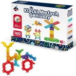 Klocki Małych Geniuszy – kwiatuszki i kuleczki, 160 elementów